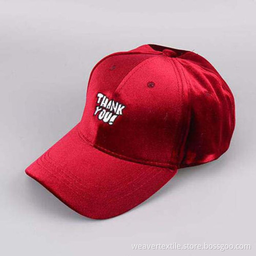 Embrodiery 6 Panel Baseball Cap Velvet Baseball hats